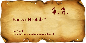 Harza Niobé névjegykártya